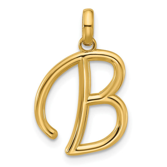 14K Yellow Gold Fancy Letter B