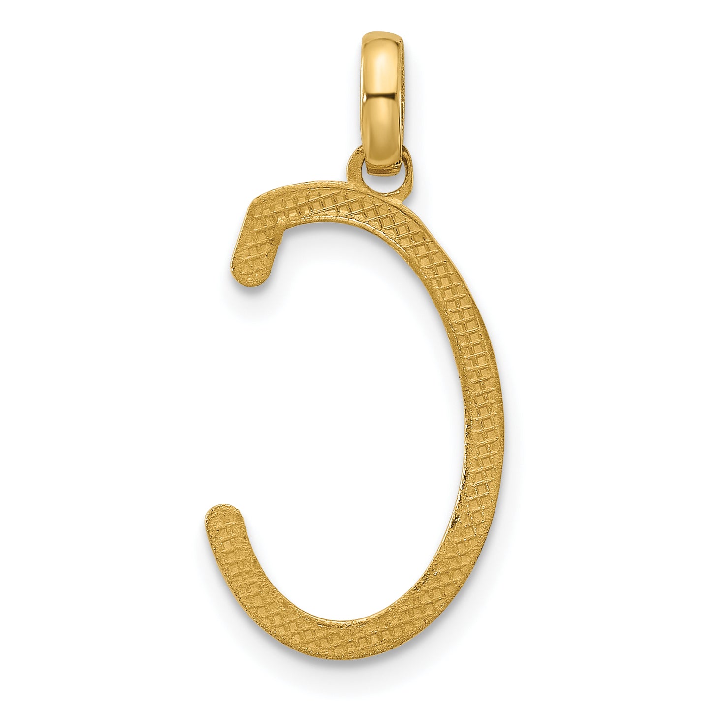 14K Yellow Gold Fancy Letter C