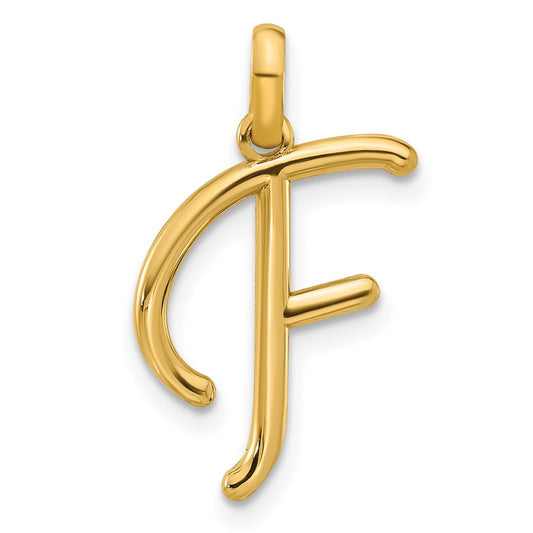 14K Yellow Gold Fancy Letter F