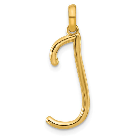 14K Yellow Gold Fancy Letter J