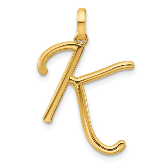 14K Yellow Gold Fancy Letter K