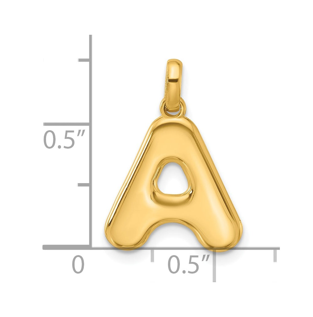 14K Yellow Gold Fancy Letter Charm