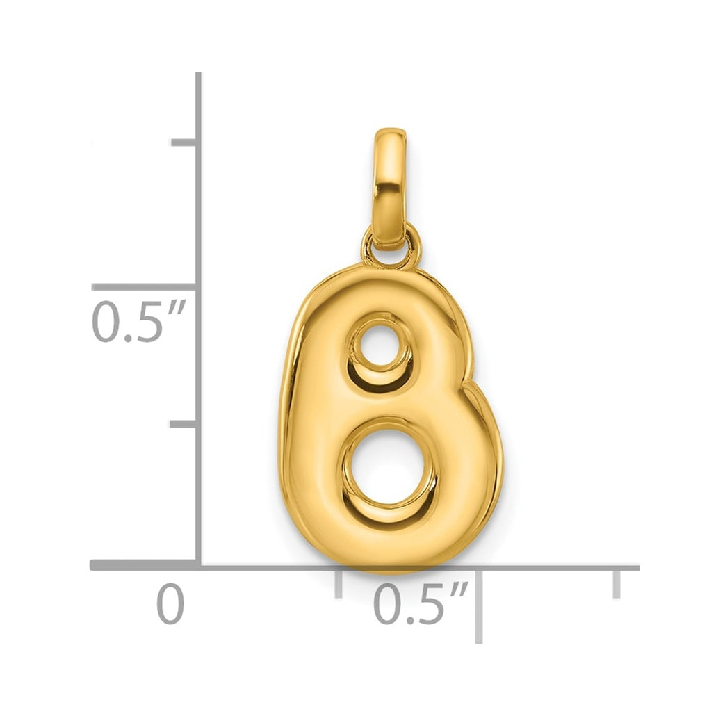 14K Yellow Gold Fancy Letter Charm