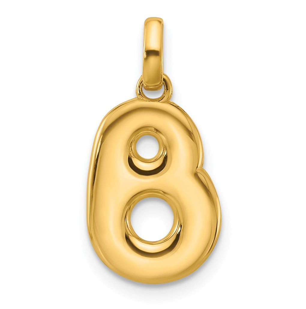 14K Yellow Gold Fancy Letter Charm