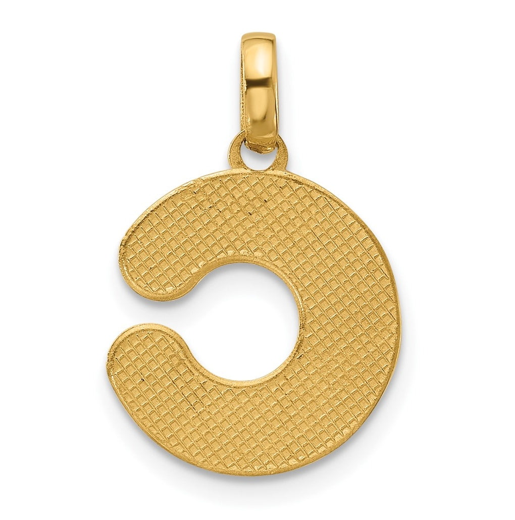 14K Yellow Gold Fancy Letter Charm