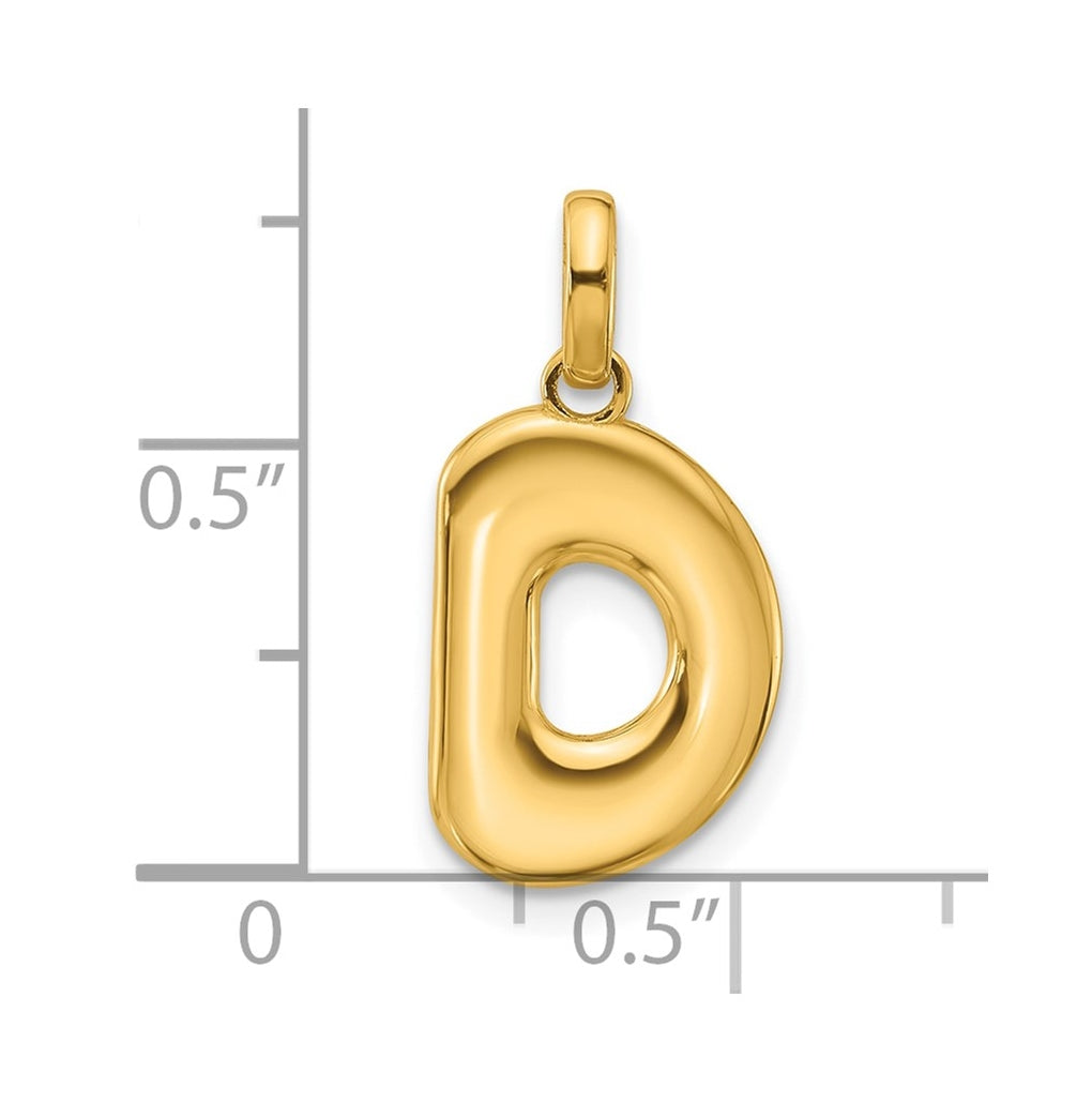 14K Yellow Gold Fancy Letter Charm
