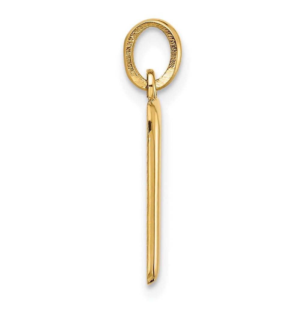 14K Yellow Gold Fancy Letter Charm