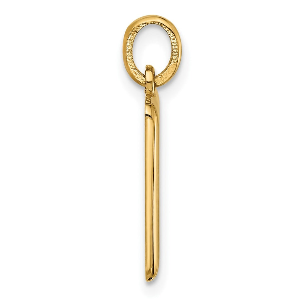 14K Yellow Gold Fancy Letter Charm