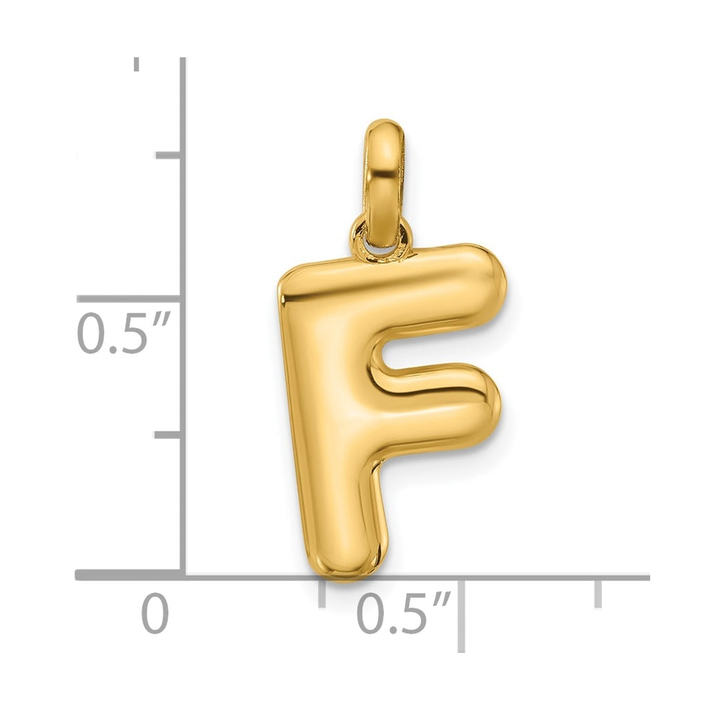14K Yellow Gold Fancy Letter Charm