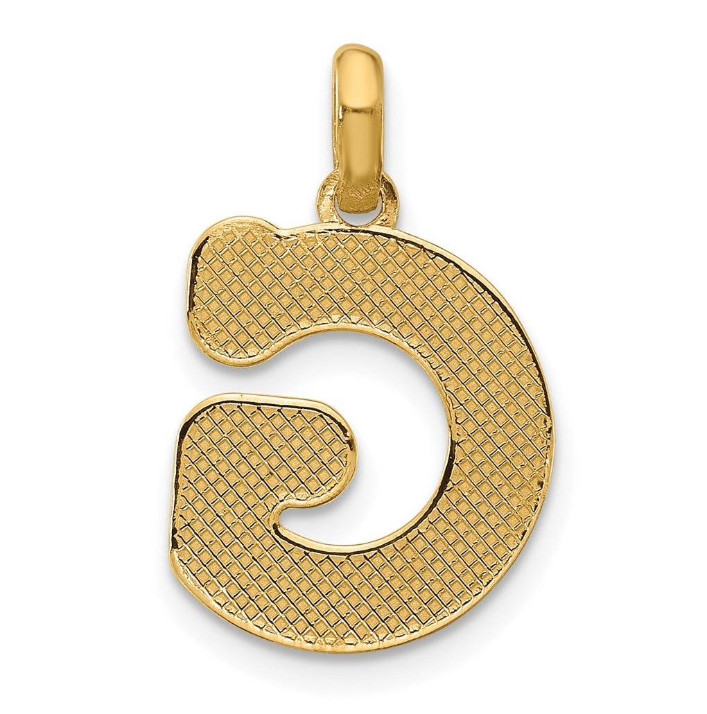 14K Yellow Gold Fancy Letter Charm
