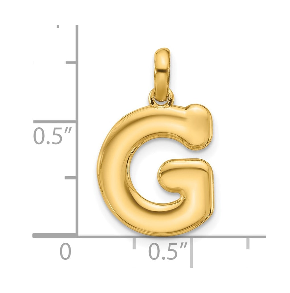 14K Yellow Gold Fancy Letter Charm