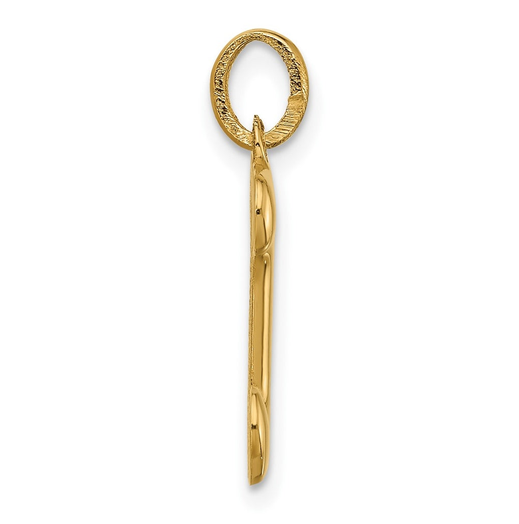14K Yellow Gold Fancy Letter Charm