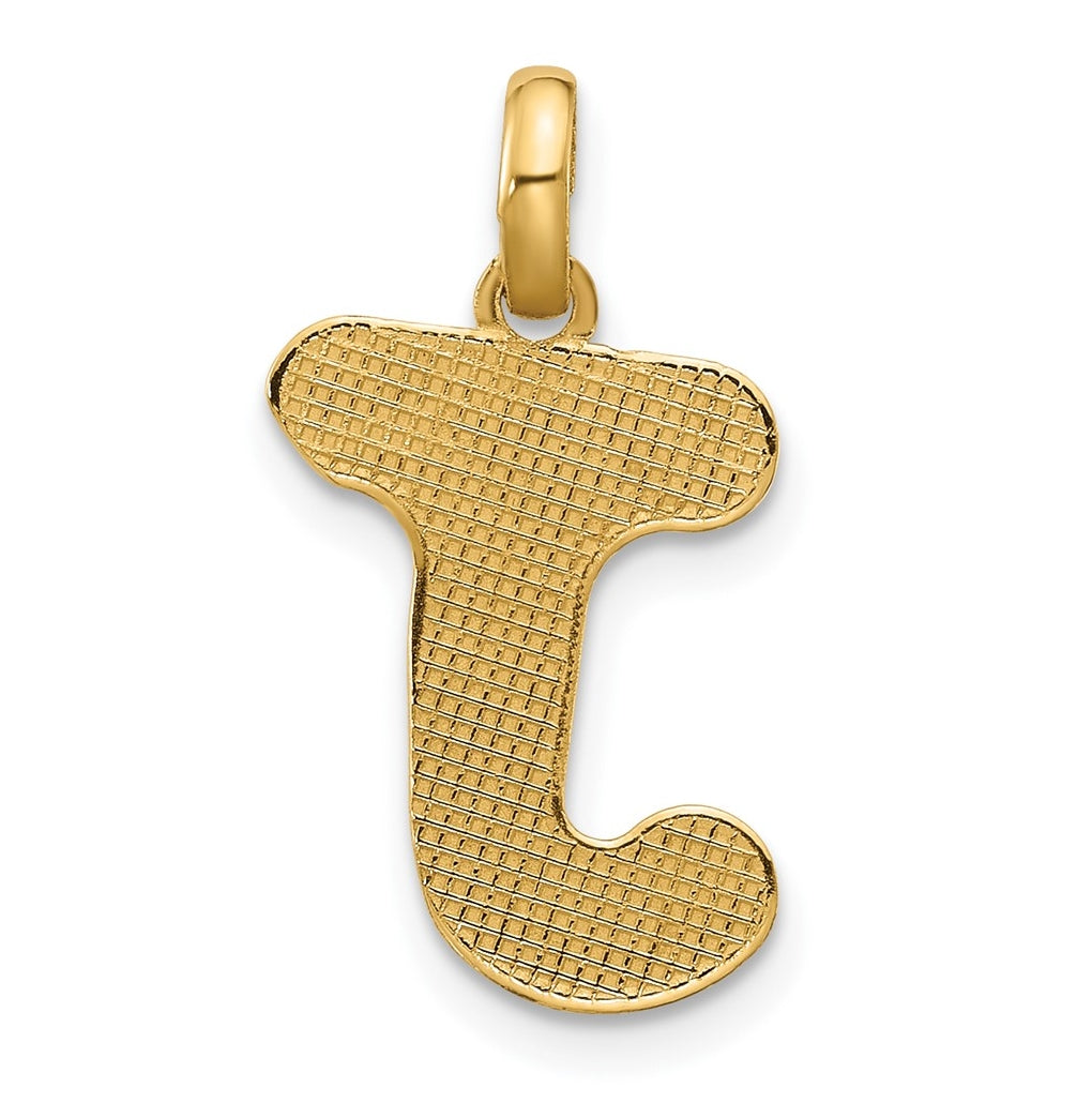 14K Yellow Gold Fancy Letter Charm