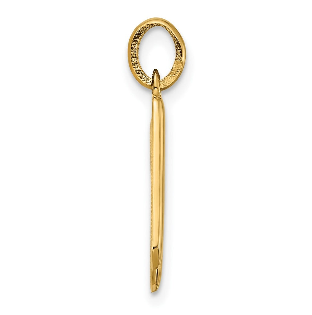 14K Yellow Gold Fancy Letter Charm