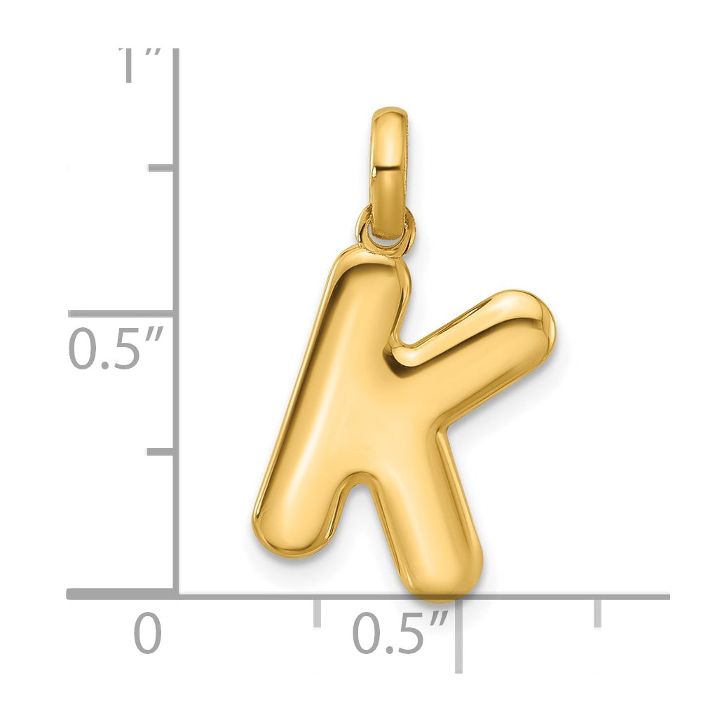 14K Yellow Gold Fancy Letter Charm