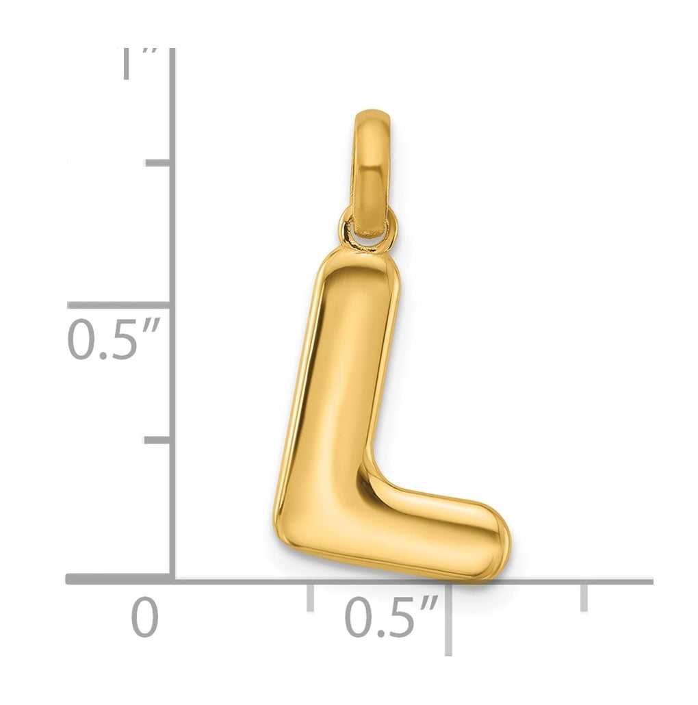 14K Yellow Gold Fancy Letter Charm