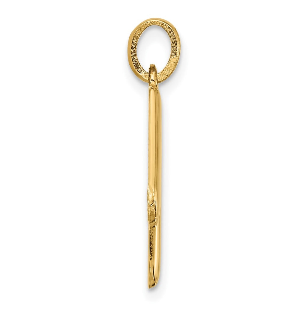 14K Yellow Gold Fancy Letter Charm