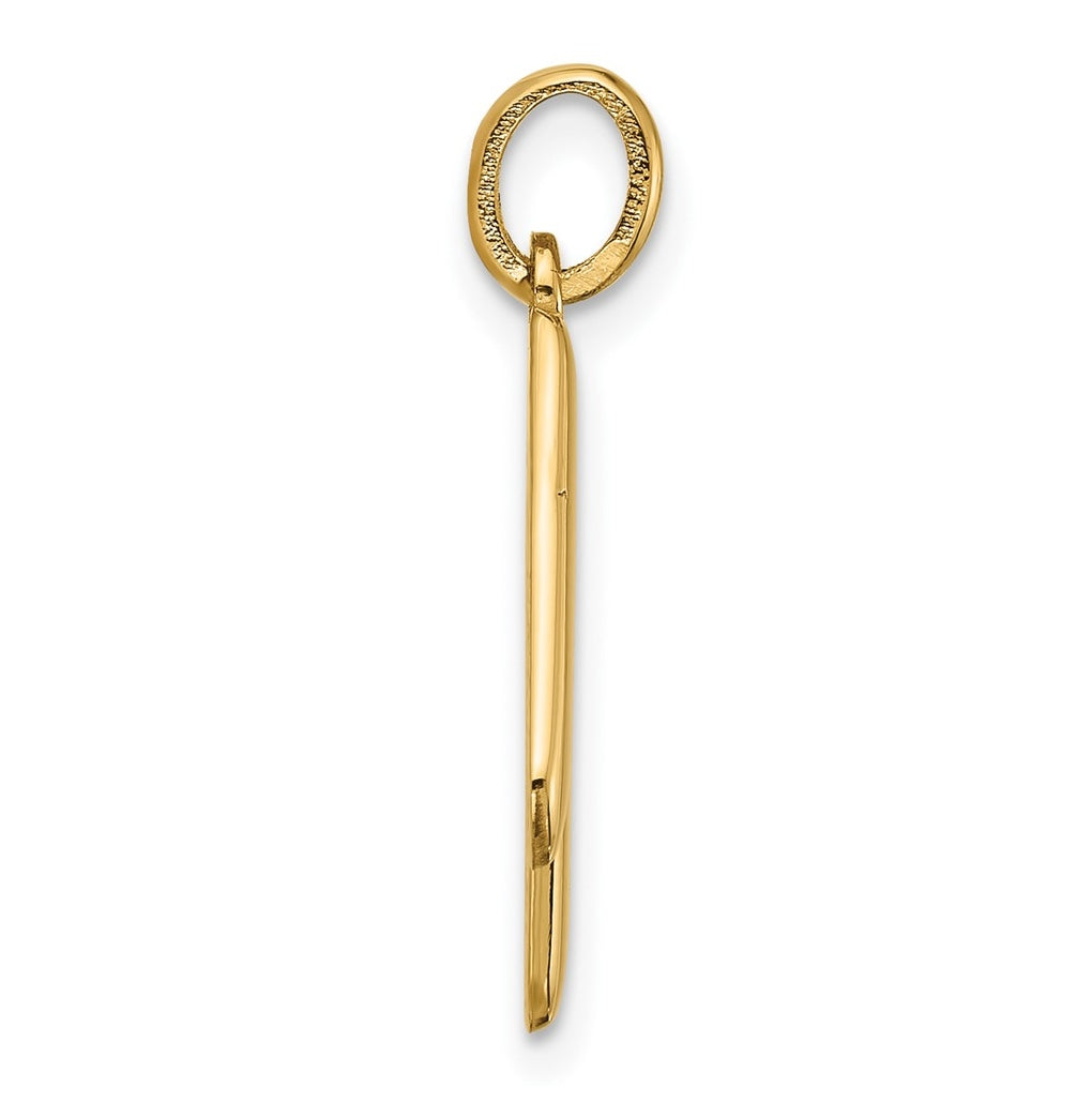 14K Yellow Gold Fancy Letter Charm