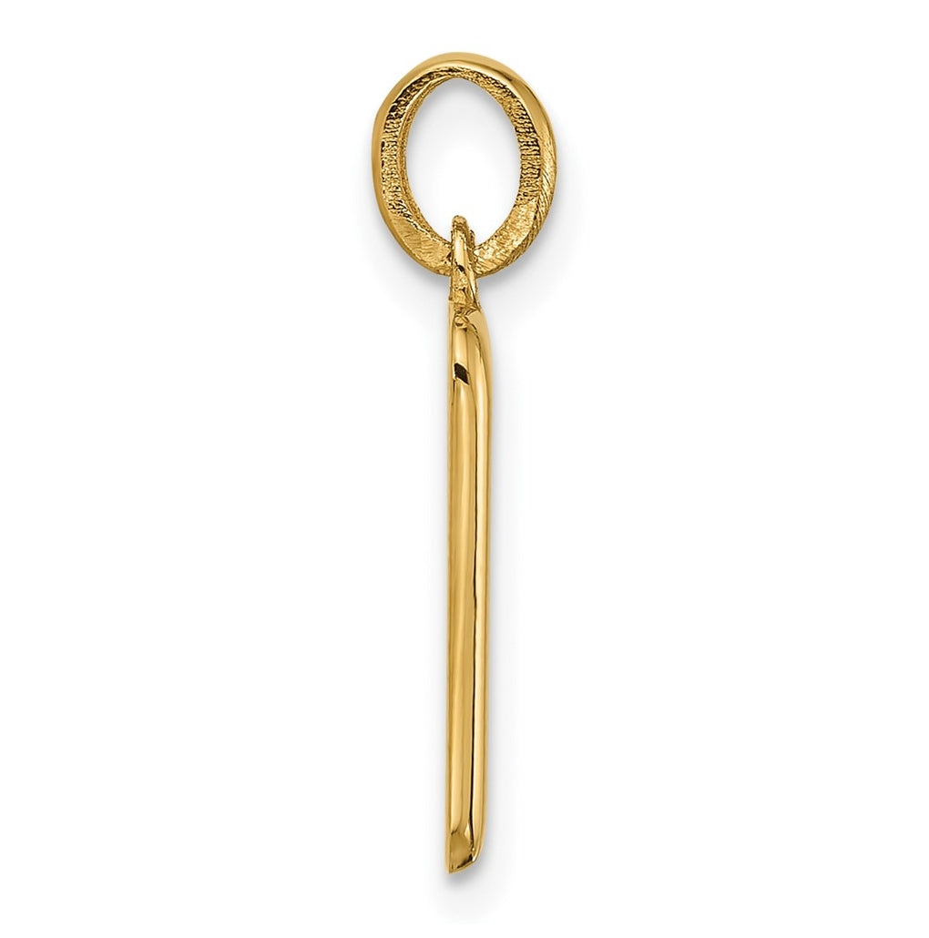 14K Yellow Gold Fancy Letter Charm