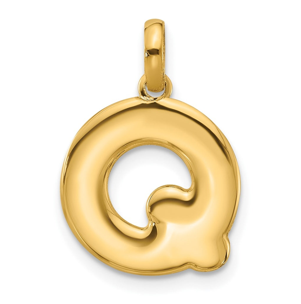 14K Yellow Gold Fancy Letter Charm
