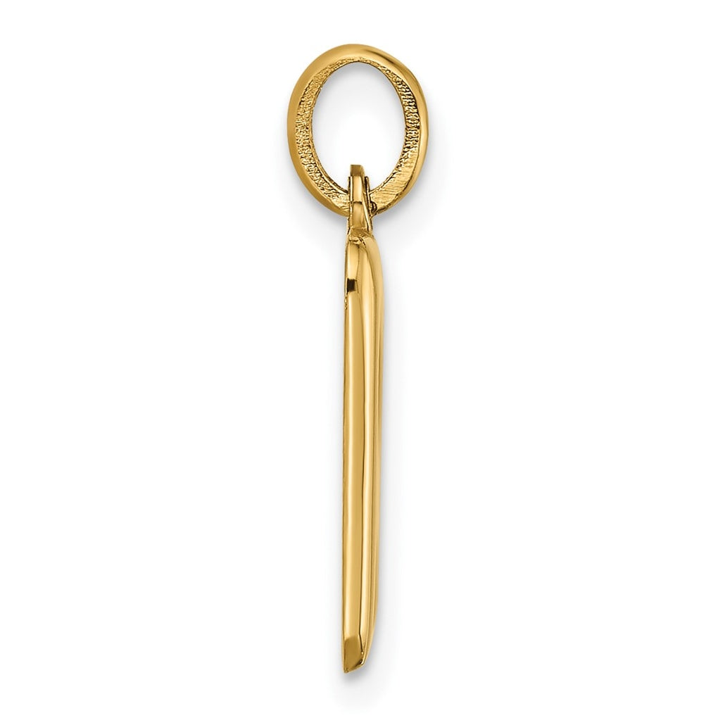 14K Yellow Gold Fancy Letter Charm