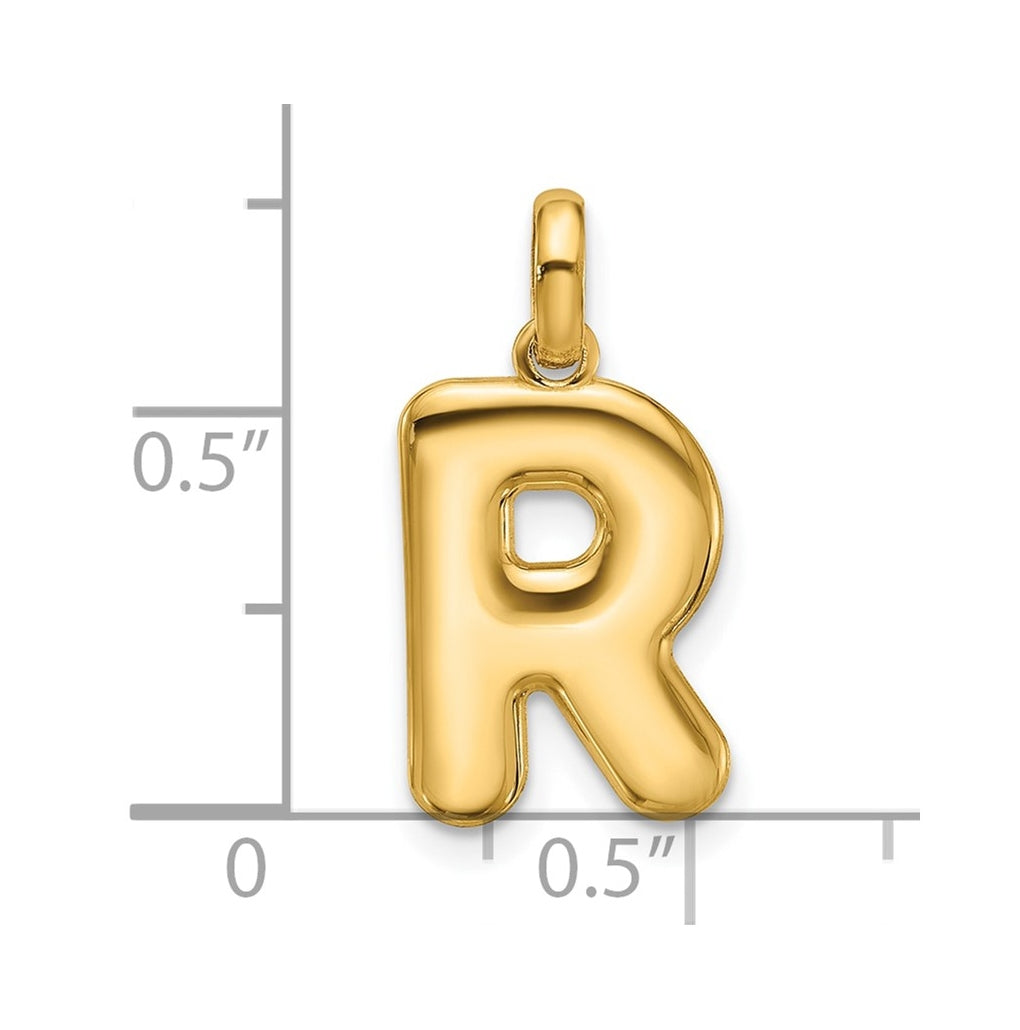 14K Yellow Gold Fancy Letter Charm