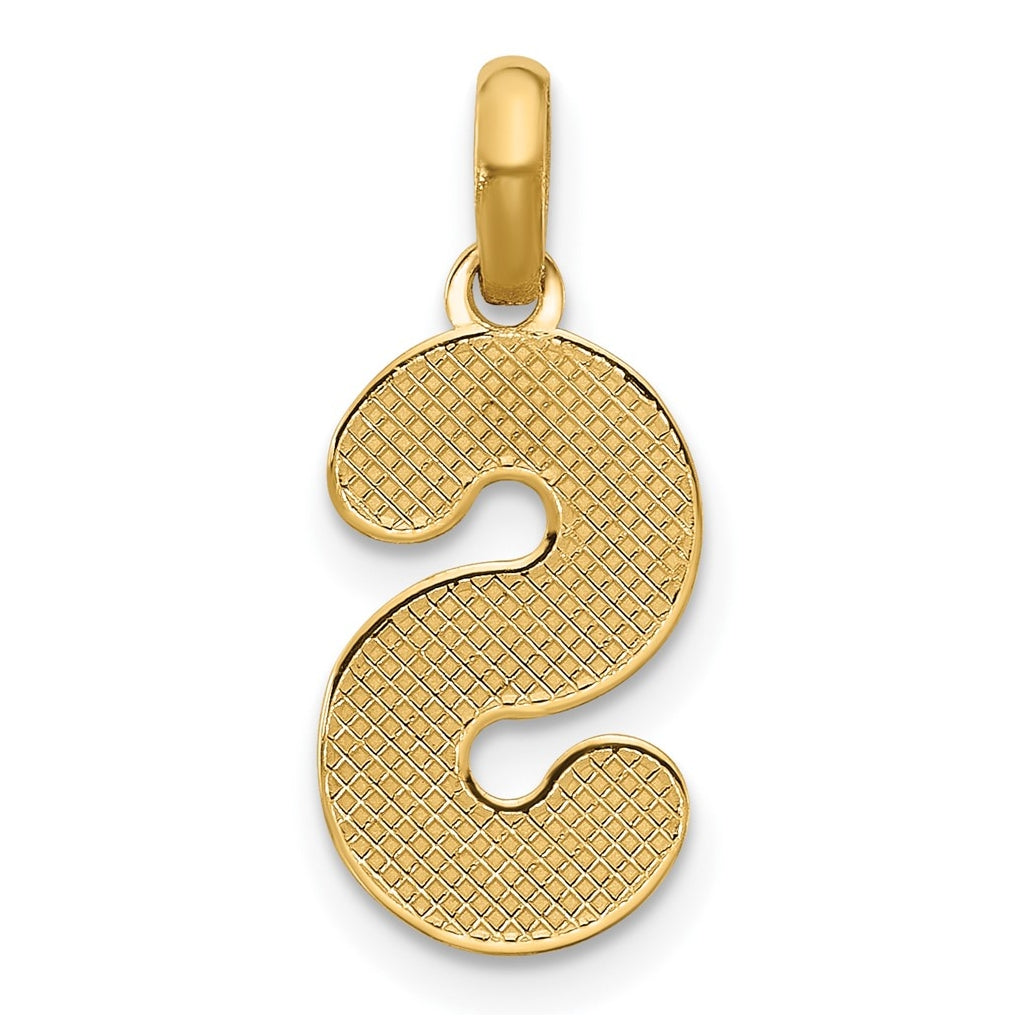 14K Yellow Gold Fancy Letter Charm