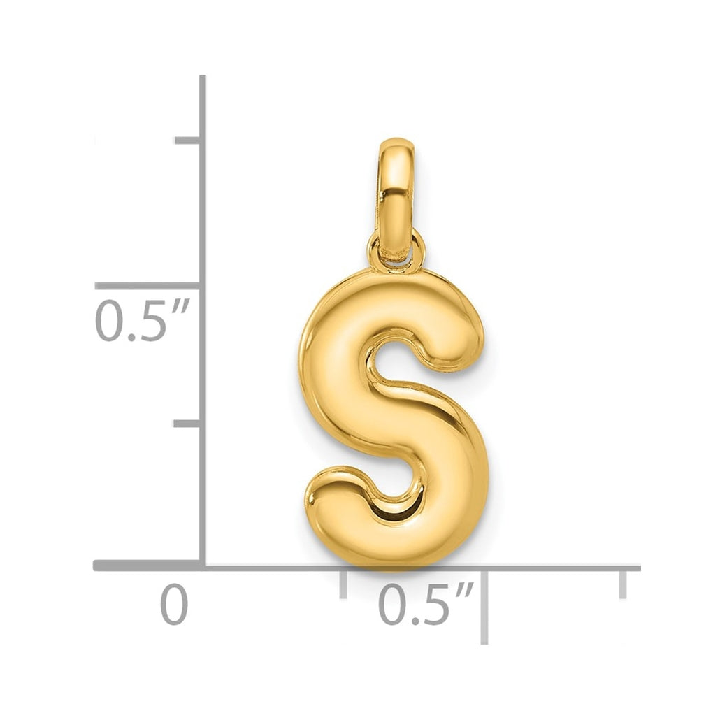 14K Yellow Gold Fancy Letter Charm