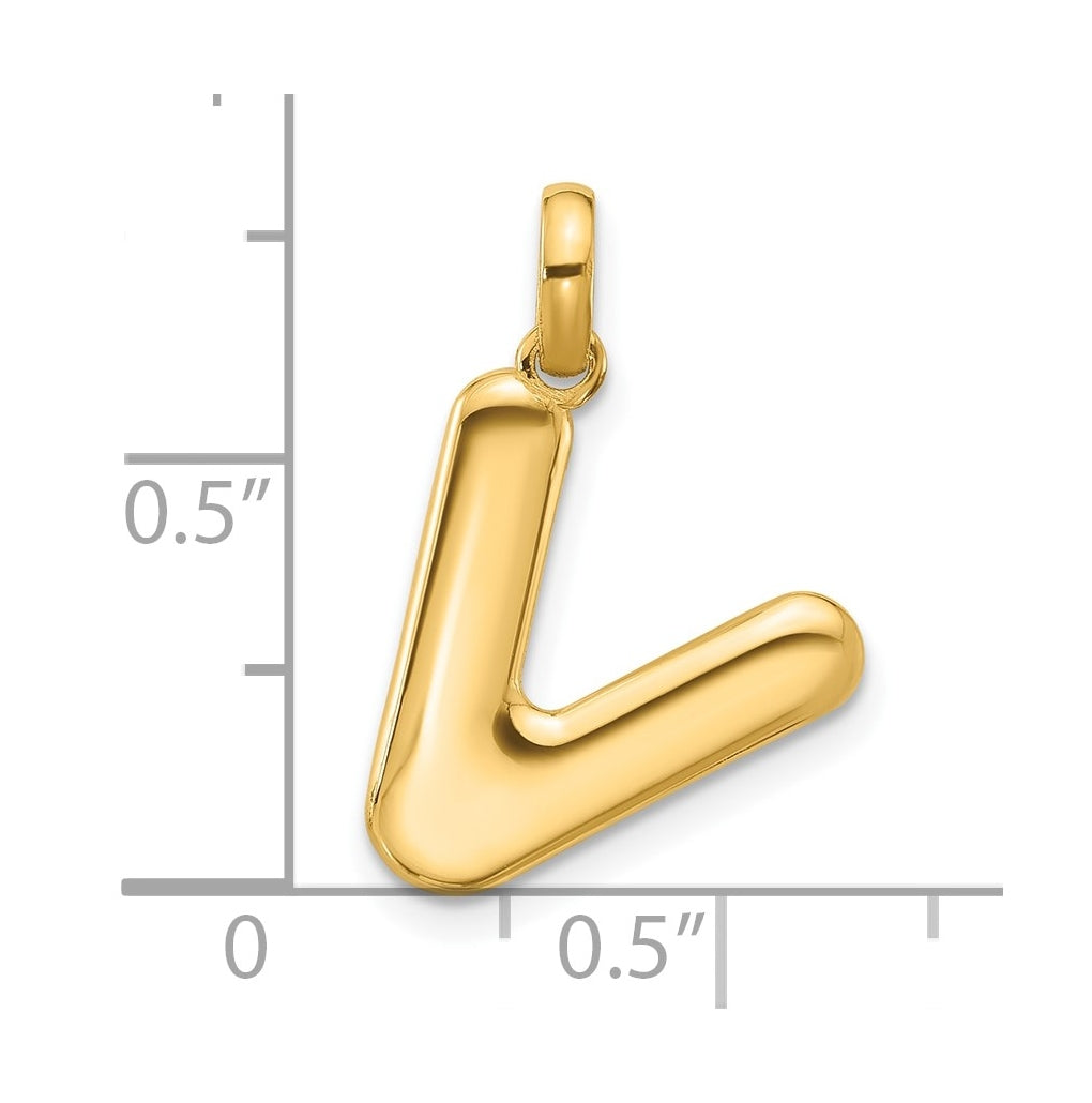 14K Yellow Gold Fancy Letter Charm