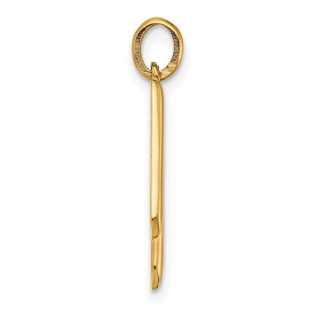 14K Yellow Gold Fancy Letter Charm