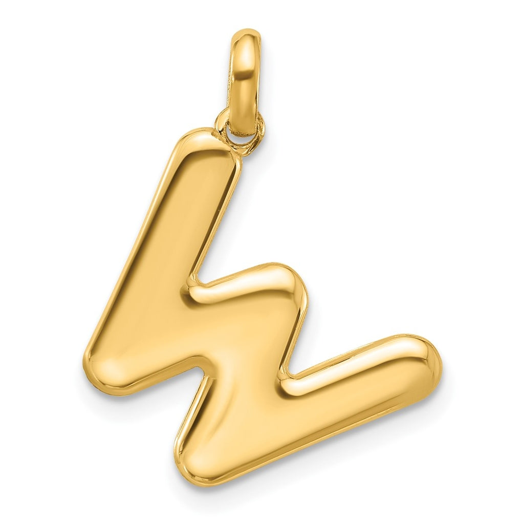 14K Yellow Gold Fancy Letter Charm