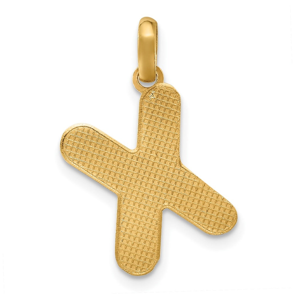 14K Yellow Gold Fancy Letter Charm