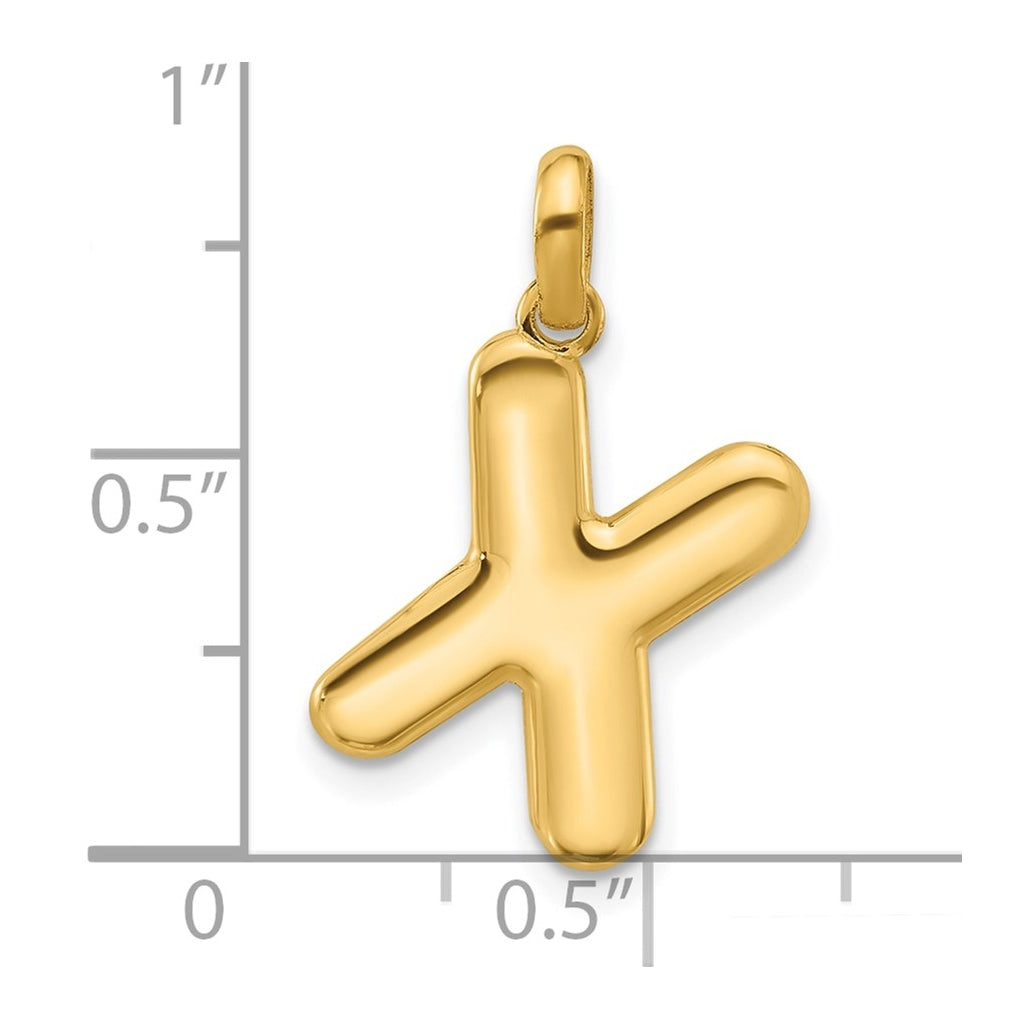 14K Yellow Gold Fancy Letter Charm