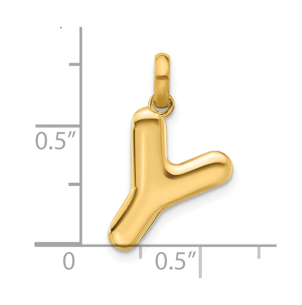 14K Yellow Gold Fancy Letter Charm