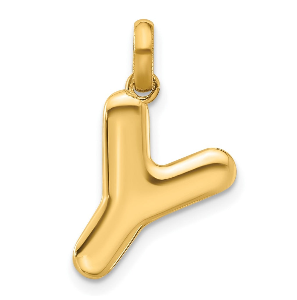 14K Yellow Gold Fancy Letter Charm