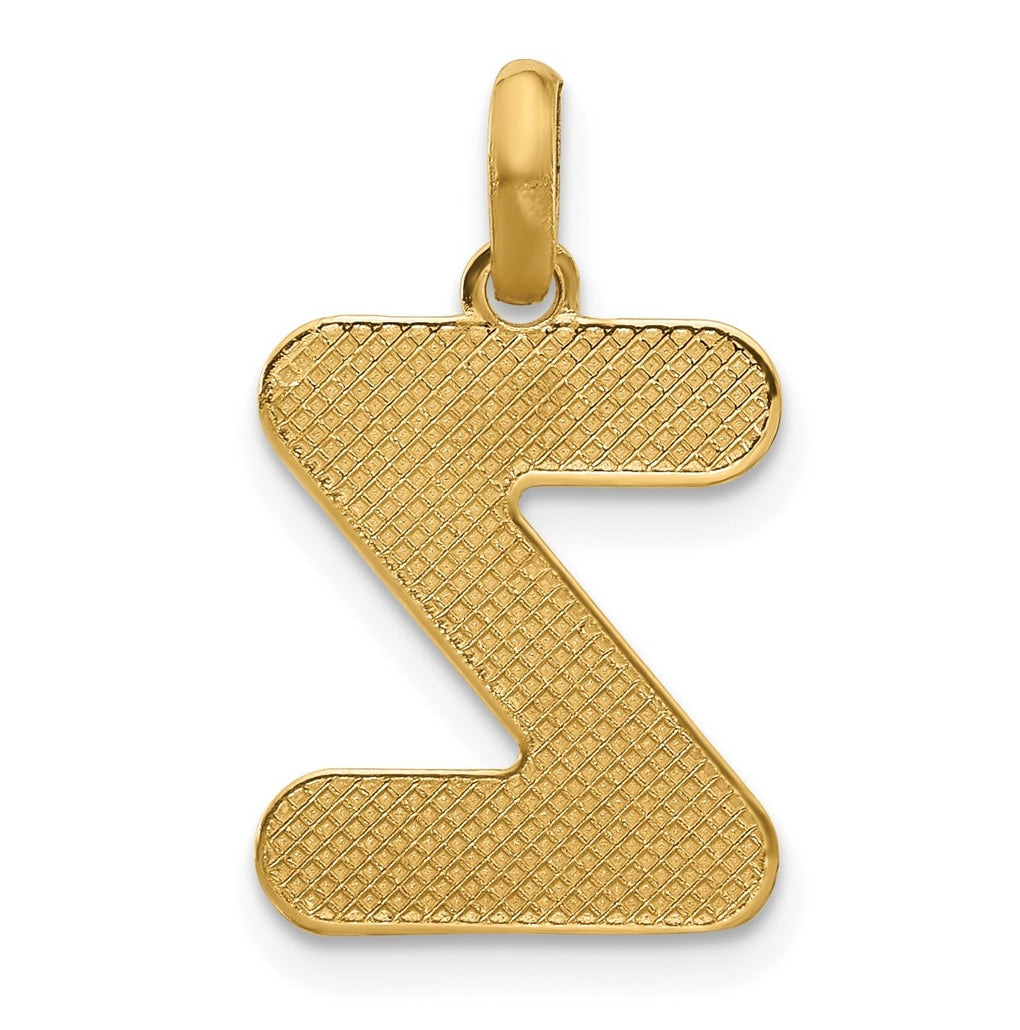 14K Yellow Gold Fancy Letter Charm