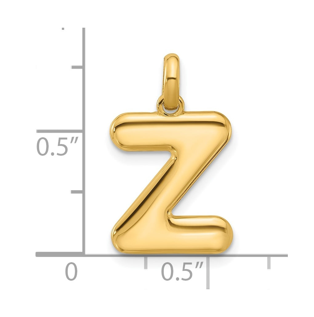 14K Yellow Gold Fancy Letter Charm