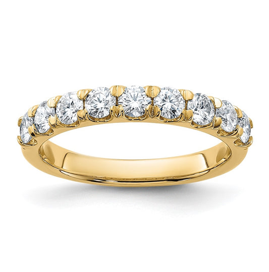 14K Yellow Gold 1ct. 9 Stone G H I True Light Moissanite Band