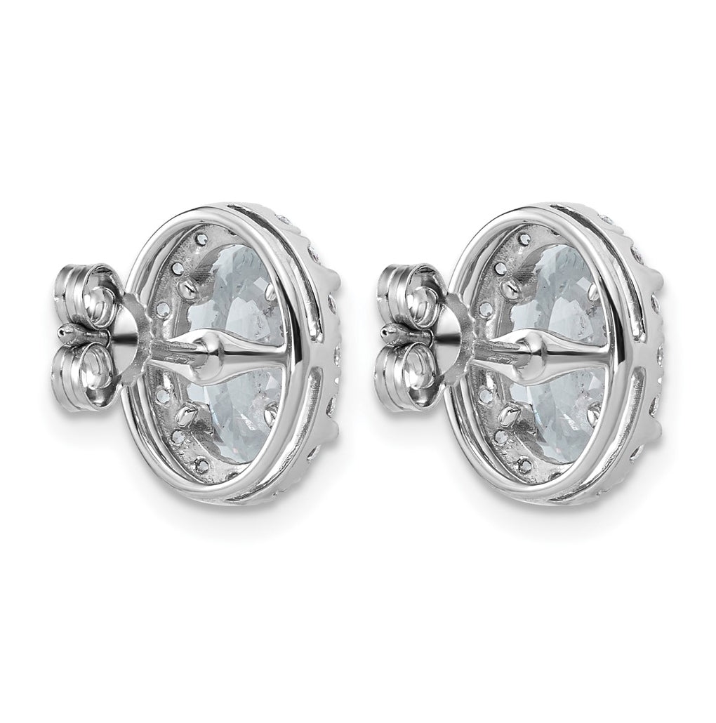 14k White Gold 3 1/2 carat Lab Grown Diamond VS+ F+ Complete Oval Halo Earrings