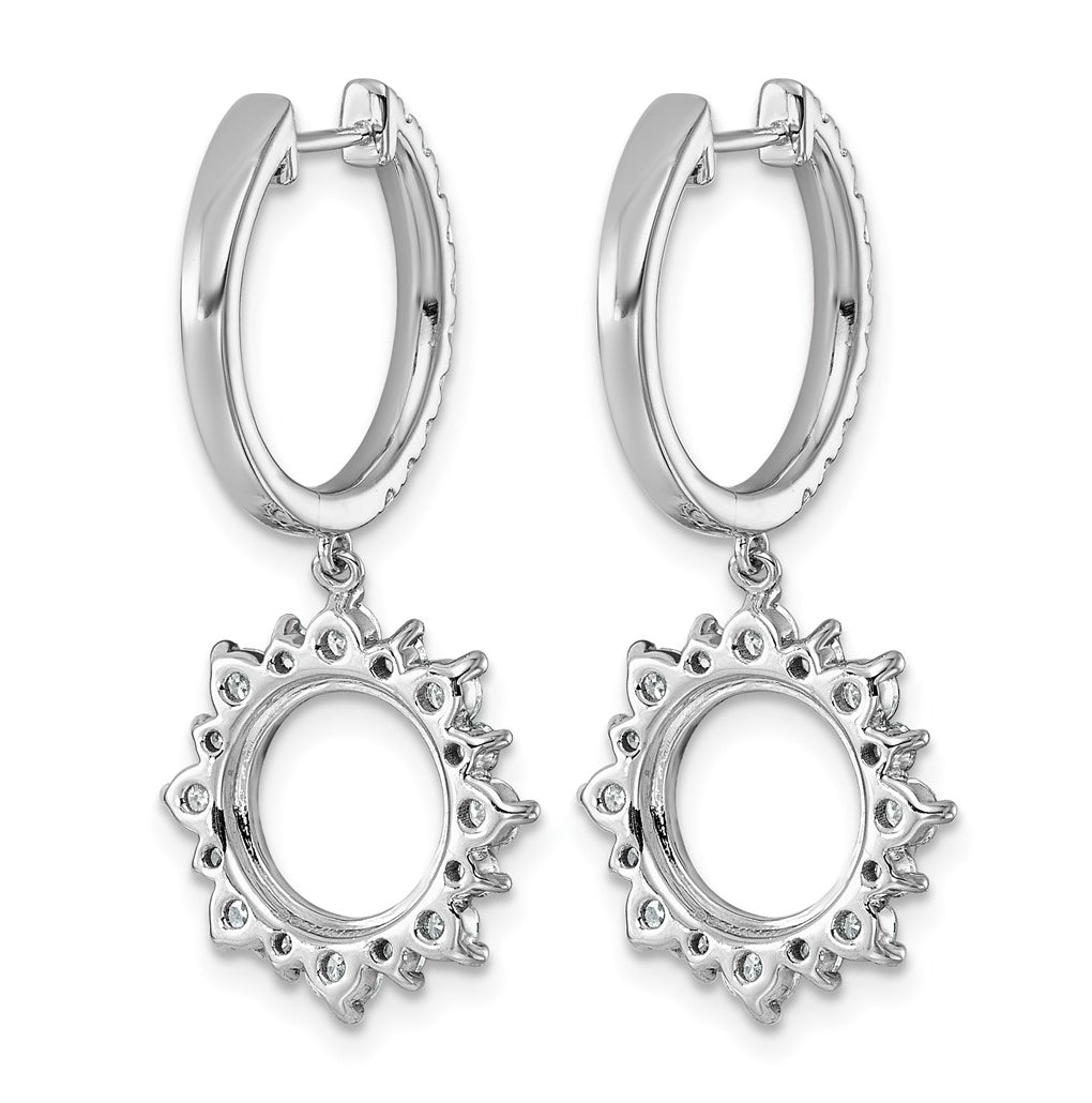 14K White Gold 1.5ct Lab Grown Diamond VS+ F+ Dangle Complete Hoop Earrings – Elegant Jewelry Gift for Birthday, Anniversary, Engagement, Wedding
