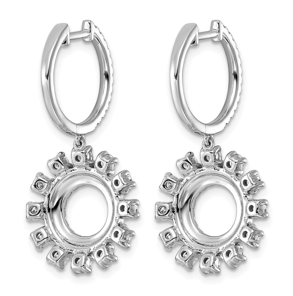 14K White Gold 2 Cttw Lab Grown Diamond VS+ F+ Dangle Complete Hoop Earrings – Elegant Jewelry Gift for Birthday, Anniversary, Engagement, Wedding