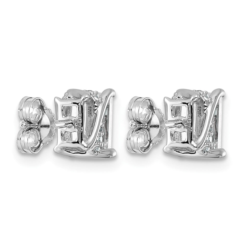 14K White Gold 2ct Emerald-cut Center Lab Grown Diamond VS+ F+ Complete Twist Earrings – Elegant Jewelry Gift for Birthday, Anniversary, Engagement, Wedding