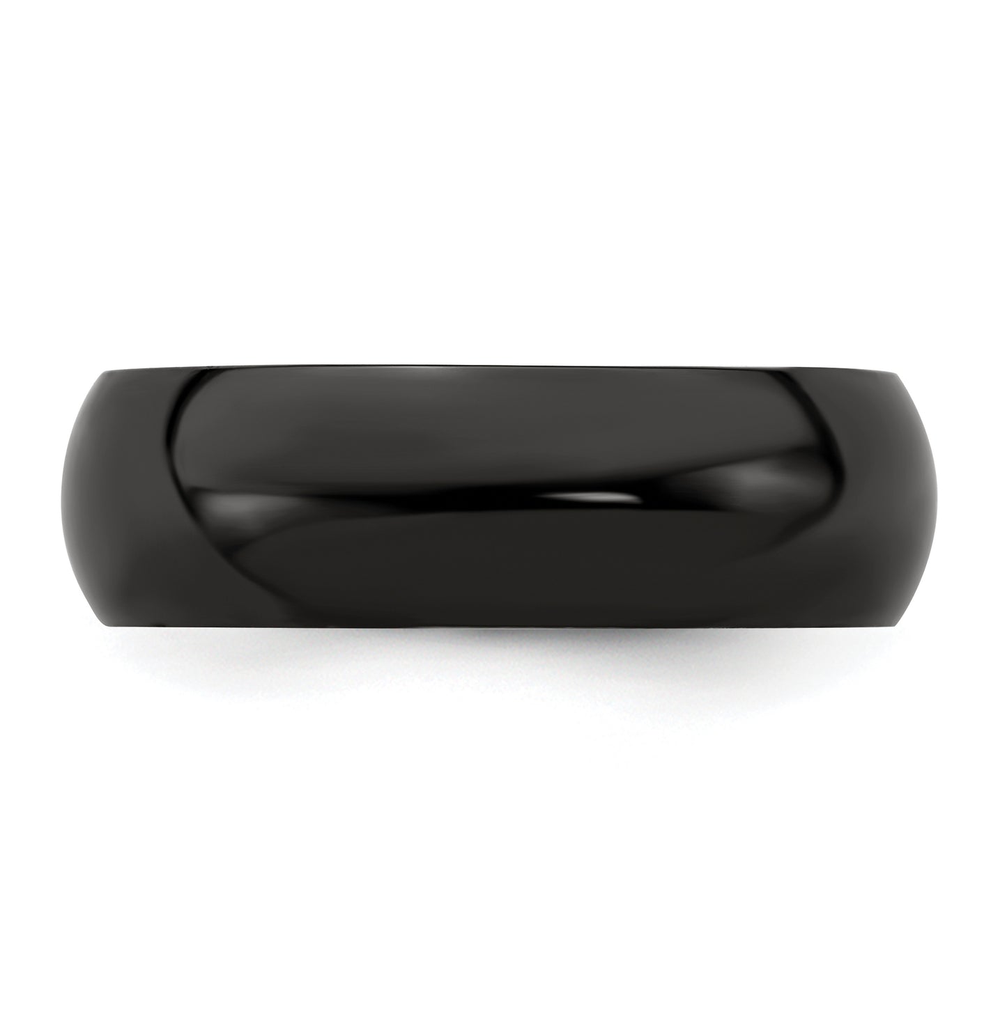 Edward Mirell Titanium Black Ti Polished Domed Band