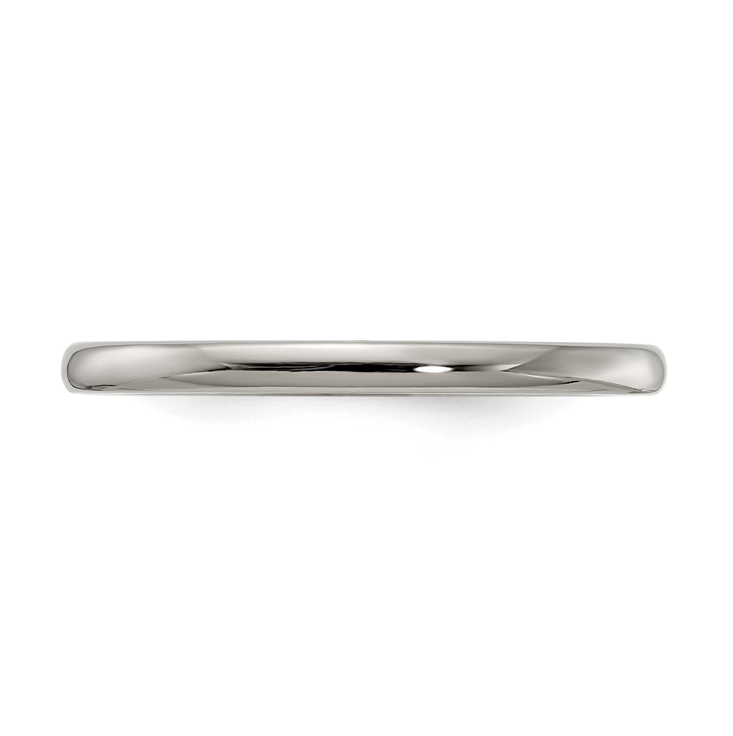 Edward Mirell Titanium Half Round 2mm Polished Band Size 6