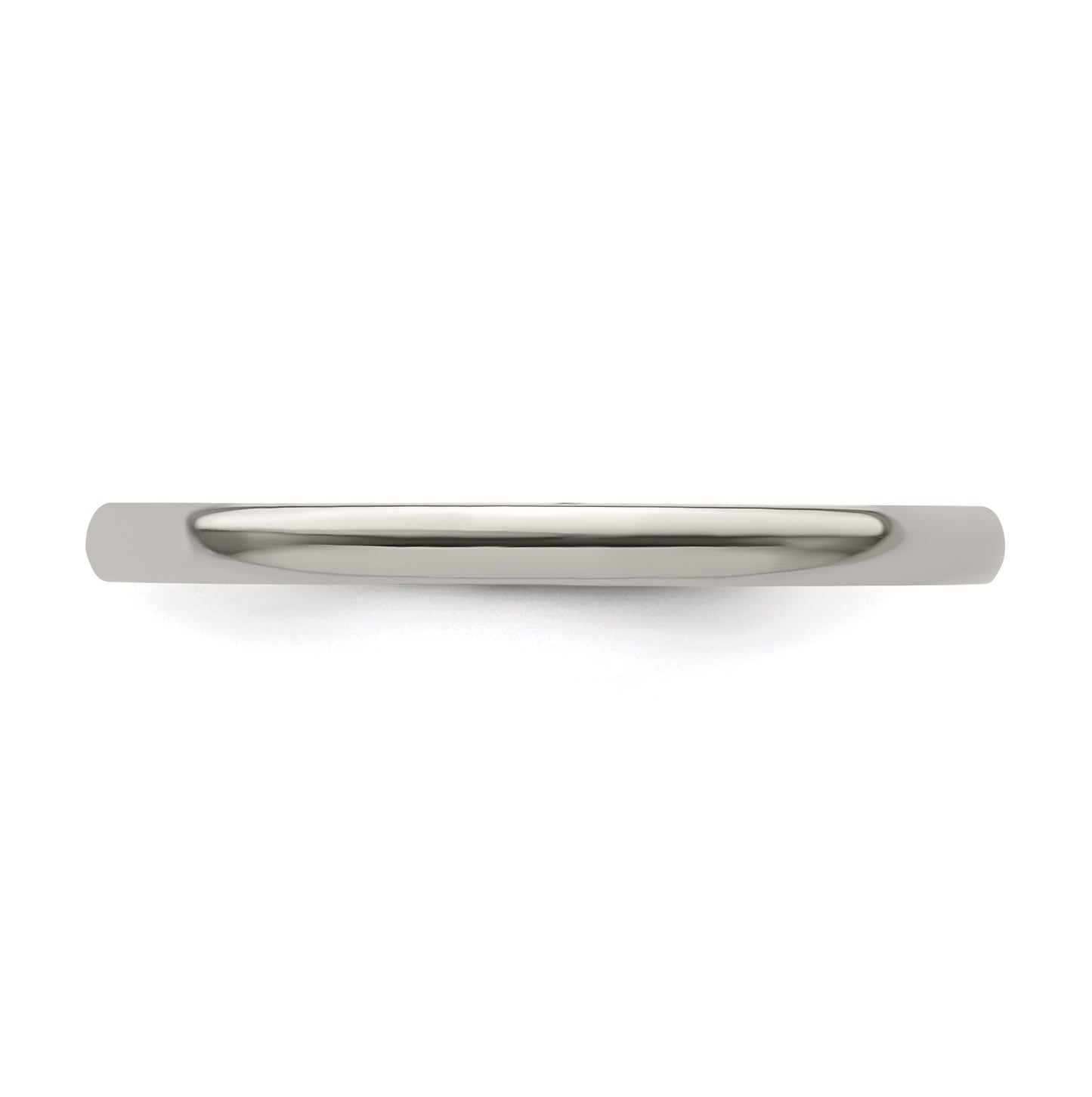 Edward Mirell Titanium Half Round 2mm Polished Band Size 10.5