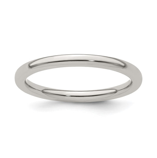 Edward Mirell Titanium Half Round 2mm Polished Band Size 10.5