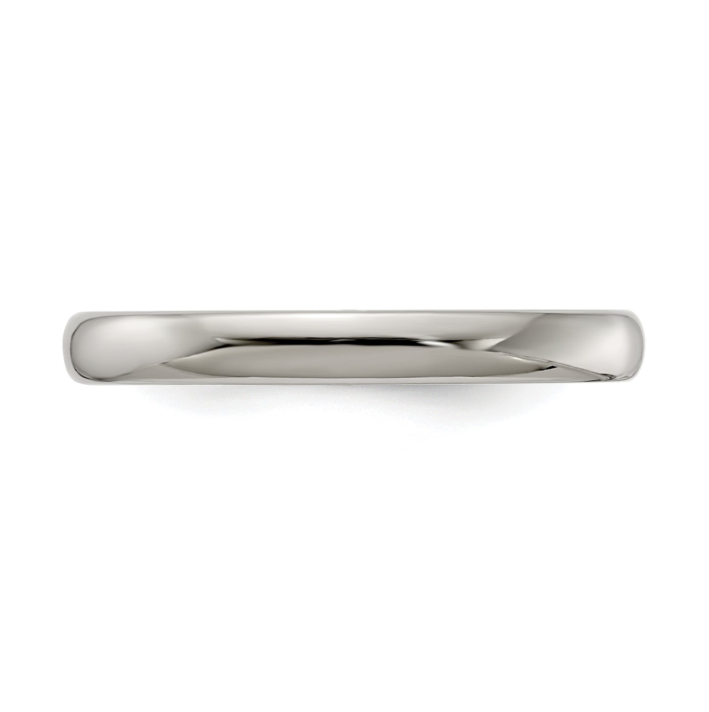 Edward Mirell Titanium Half Round 3mm Polished Band Size 10