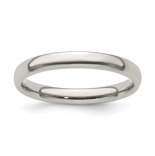Edward Mirell Titanium Half Round 3mm Polished Band Size 9.5