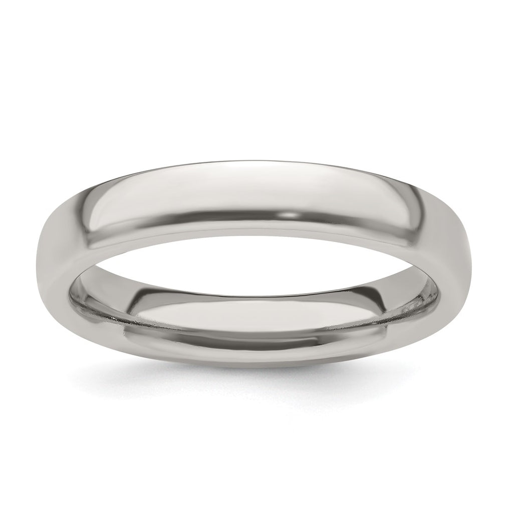 Edward Mirell Titanium Half Round 4mm Polished Band Size 10.5