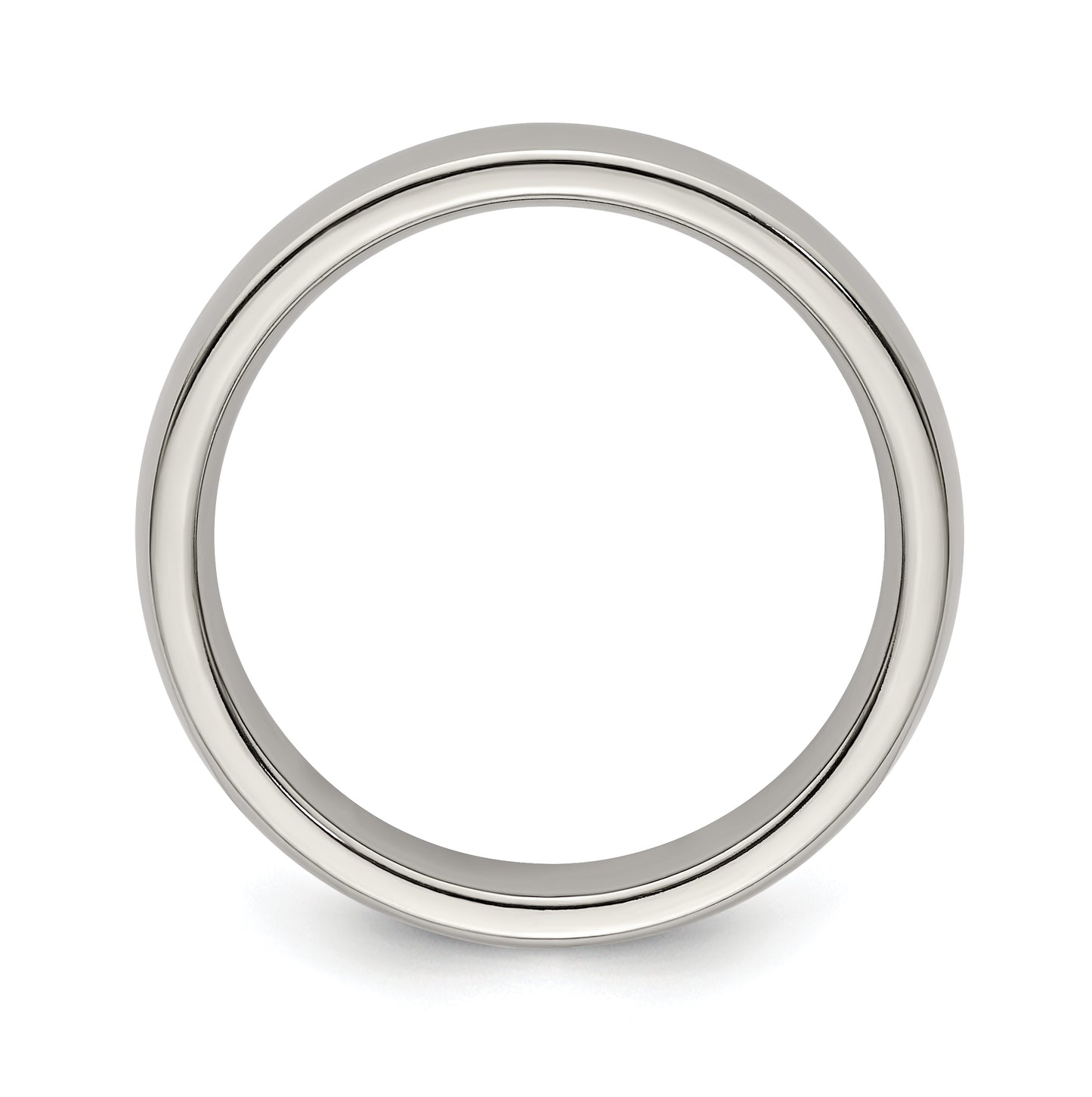 Edward Mirell Titanium Half Round 5mm Polished Band Size 8.5
